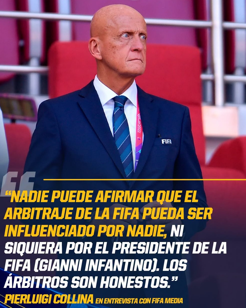 🚨 ¡EXPLOTÓ LA POLÉMICA EN EL MUNDIAL! 🚨

El legendario Pierluigi Collina, jefe de arbitraje de la FIFA, rompió el silencio tras el escandaloso Argentina vs. Egipto que dejó fuera de la Copa del Mundo a la selección africana. 😮⚽

Ante las duras críticas por el uso del VAR (un gol anulado a Egipto y un penal no cantado a Mohamed Salah), Collina defendió la honestidad de los jueces y mandó un mensaje contundente: ¡Ni Gianni Infantino influye en las decisiones de los árbitros! 🚫👔

¿Fue justo el resultado o le metieron la mano en el bolsillo a los Faraones? 🤔👇

Ajusta la lupa y lee el análisis técnico completo de las jugadas y las declaraciones completas en nuestra web: 
WWW.LALOCURA.COM 📲 

#Mundial2026 #Argentina #Egipto #PierluigiCollina #LaLocura