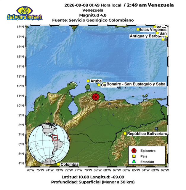 ⚠️ ¡FUERTE TEMBLOR EN LA MADRUGADA! 🚨👇

Hoy a las 2:49 a. m. se registró un sismo de magnitud 4.8 con epicentro en en Churuguara el Estado Falcón. 

Al ser muy superficial (10 km de profundidad), el sacudón se sintió con fuerza en Carabobo y el centro del país.

¡El susto pasó, pero la prevención queda! Guarda estos 4 pasos clave:

🔹 1. Agáchate y cúbrete: Busca refugio bajo una mesa fuerte o protege tu cabeza con almohadas si estás en la cama. Aléjate de ventanas y espejos.
🔹 2. No uses ascensores: Si vas a evacuar el edificio, hazlo siempre por las escaleras y solo cuando deje de temblar.
🔹 3. Revisa tu casa hoy: Camina por tu hogar y verifica que no hayan grietas nuevas en paredes o columnas de carga.
🔹 4. Prepara tu mochila: Ten a la mano una linterna, agua, silbato y tus documentos principales por si ocurren réplicas.

Las réplicas leves son normales después de estos eventos. ¡Mantén la calma!

👇 ¿Desde qué zona lo sentiste y qué tal el susto? Te leo en los comentarios. ⬇️
#SismoVenezuela #TemblorCarabobo #TemblorFalcon #Prevencion #Valencia #Carabobo