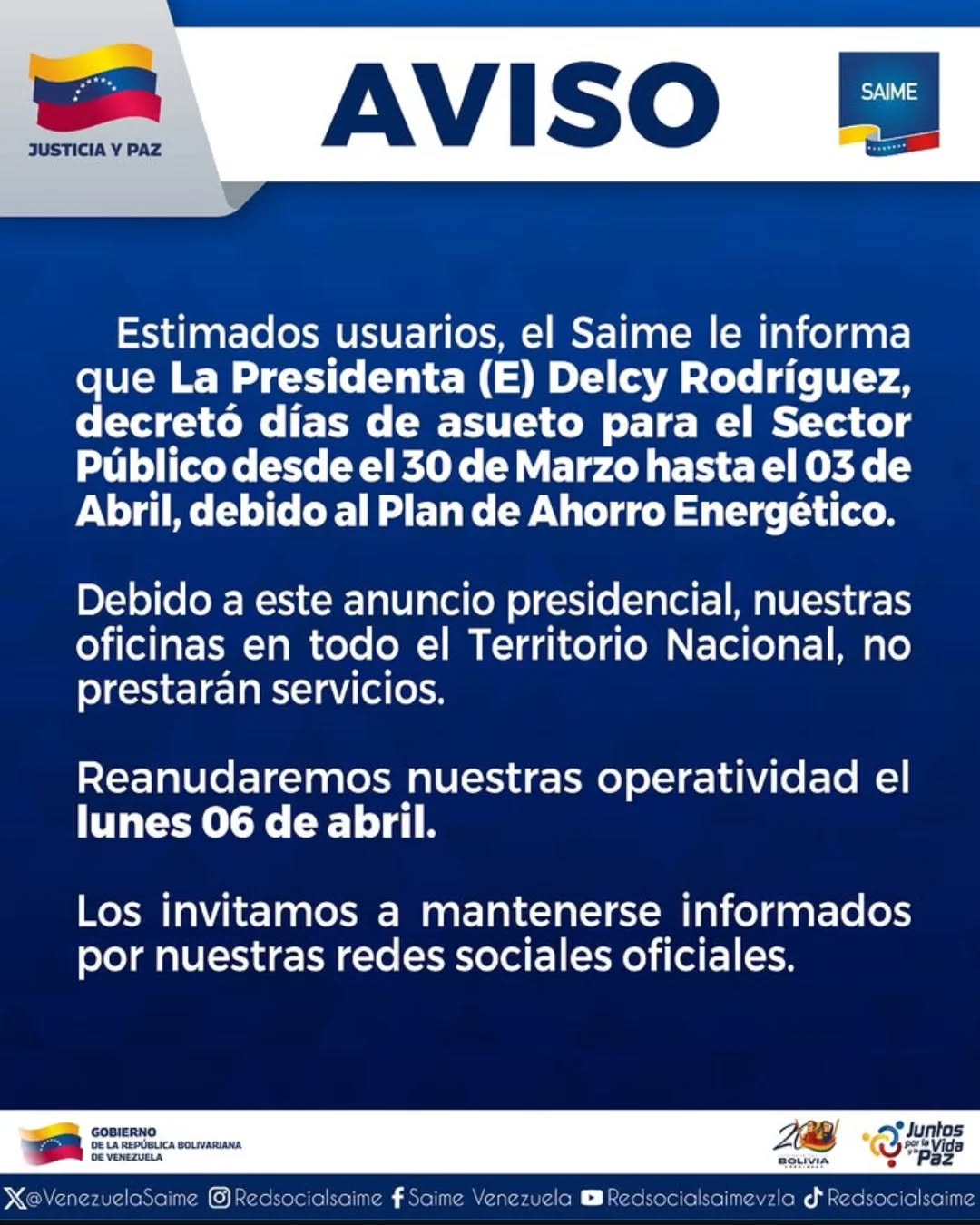 Se anuncia días NO laborables en el sector público 📌
Tomar precauciones.. 📌
