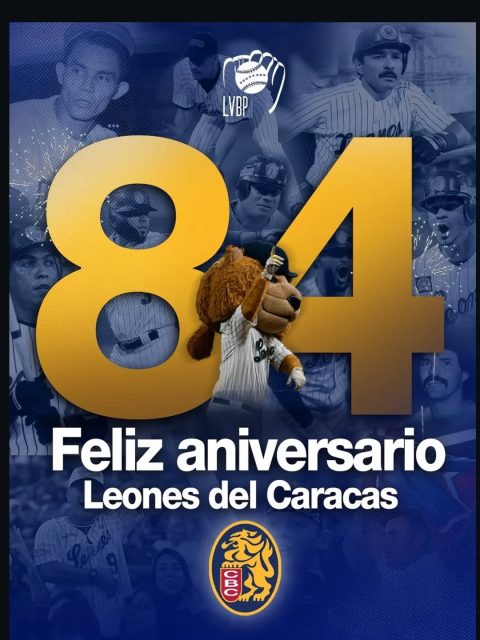 La pelota Venezolana celebra los 84 años del equipo capitalino ⚾ @lvbp_oficial

Un día como hoy fue fundado Los Leones del Caracas 🦁 @leones_cbbc 

Felicidades! 💪🏻✨