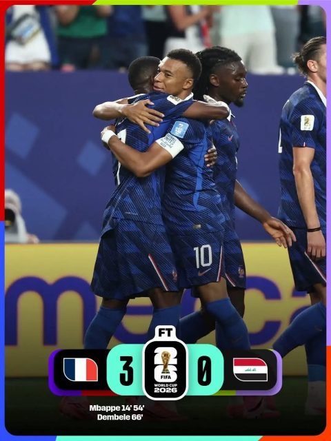 ¡Qué jornada vivimos ayer en el Mundial 2026! ⚽️🔥 Estos fueron los resultados de los partidos del 22 de junio:

🇦🇷 Argentina 2 - 0 Austria 🇦🇹
Doblete de Messi ⚽ 
🇫🇷 Francia 3 - 0 Irak 🇮🇶
Doblete de Mbappé ⚽ 
🇳🇴 Noruega 3 - 2 Senegal 🇸🇳
Doblete de Haaland ⚽
🇯🇴 Jordania 1 - 2 Argelia 🇩🇿

Sigue toda la cobertura oficial en la cuenta de @fifaworldcup 🏆 @fifa

#Mundial2026 #FIFAWorldCup #Futbol #Resultados #WorldCup2026