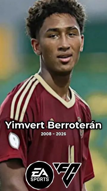 El mundo del deporte y los videojuegos se unen en un gesto de profundo respeto. Tras la lamentable pérdida del joven talento venezolano Yimvert Berroterán @yimvertberroteran el pasado 24 de junio, víctima de los recientes terremotos, @easportsfc ha emitido un sentido comunicado oficial dentro de su plataforma en la actualización del juego este 30 de Junio.

Con apenas 18 años, Yimvert representaba el futuro de nuestro balompié tras defender los colores de la selección nacional Vinotinto Sub-17 @selevinotinto @juvenilesfvf y formar filas en la Universidad Central de Venezuela (UCV FC) @ucvfcoficial

A través de la pantalla principal de EA Sports FC 26, los desarrolladores han compartido el siguiente mensaje con la comunidad global:

"MENSAJE DEL EQUIPO DE FC: YIMVERT BERROTERÁN.
Estamos consternados por el fallecimiento de Yimvert Berroterán.
Para honrar su legado, tomaremos estas medidas:
- Retiraremos a Berroterán de Universidad Central de Venezuela en FC 26.
Enviamos nuevamente nuestras más sinceras condolencias a su familia, a Universidad Central de Venezuela y a sus seguidores de todo el mundo."

Extendemos un sincero agradecimiento a @easportsfc por este noble y empático homenaje, que enaltece la memoria de uno de los nuestros en medio del luto que embarga a nuestra nación. Un adiós prematuro para un talento que prometía grandes alegrías. Paz a su alma.

#YimvertBerroteran #VinotintoSub17 #EASportsFC26 #UCVFC #FutbolVenezolano