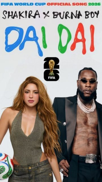 El ritmo que hará vibrar al mundo entero ya está aquí! 🌍⚽🎶

Shakira @shakira y Burna Boy @burnaboygram se unen para encender la máxima fiesta del fútbol con su nuevo himno oficial: "Dai Dai". Una explosión de energía, fusión de culturas y pasión mundialista que te pondrá a bailar desde el primer segundo a este mundial 2026 @fifaworldcup

▶️ Sube el volumen, dale play al video promocional y prepárate para contagiarte de la fiebre del Mundial 2026. 

¡La historia comienza a sonar!

¿Qué te pareció esta colaboración histórica? ¡Déjanos tu comentario! 👇

#DaiDai #Mundial2026 #Shakira #BurnaBoy #FiebreMundialista