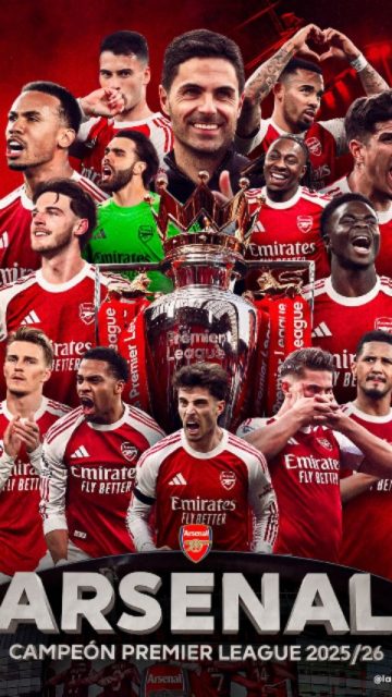 ¡Se acabó la maldición! 

Luego del empate entre el City y el Bournemouth (1-1) Así vivió la plantilla del Arsenal los minutos más tensos de sus vidas. 

Mirando fijamente la pantalla, sabiendo que estaban a solo un empate de hacer historia.

¡Y pasó! El pitazo final selló el resultado que todo el norte de Londres estaba esperando. 

¡22 años después, los Gunners @arsenal vuelven a la cima del fútbol inglés! @premierleague

Desde la época dorada de 2004, este club no tocaba la gloria. Hoy, esta generación escribe su propio nombre en letras de oro. 

¡El Arsenal es CAMPEÓN DE LA PREMIER LEAGUE! 🏆
#arsenal #premierleague #campeones